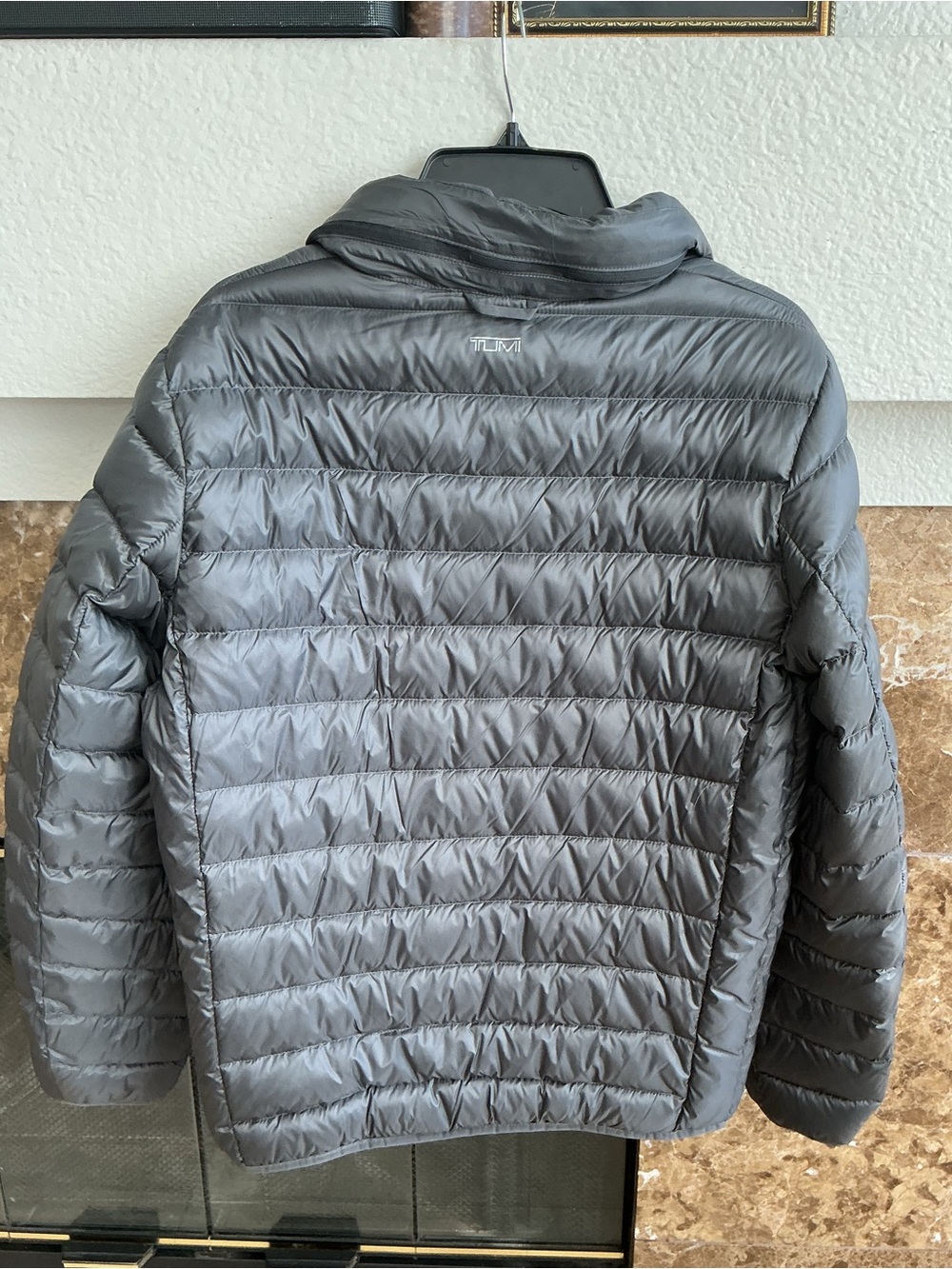 TUMI Tumipax Gray Packable Down Puffer Jacket - Picture 3 of 10